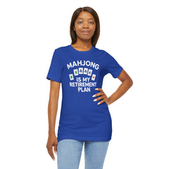 Mahjong Retirement Plan Tee, Fun Unisex T-Shirt for Game Lovers, Perfect Gift for Retirees, Mahjong Enthusiasts, Casual Wear