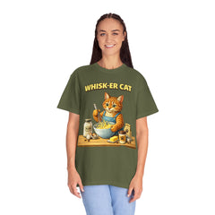 Whisker Cat Baking T-Shirt — Cute Cat Chef Graphic Tee