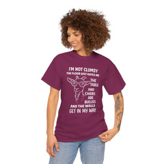 Clumsy Funny Goat Graphic Tee | Unisex Heavy Cotton Tee | Great Gift for Animal Lovers, Birthdays, Casual Wear, Humorous Gifts, Everyday Style