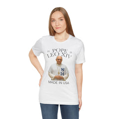 Pope Leo XIV New York Yankees Short Sleeve Tee - Made in USA