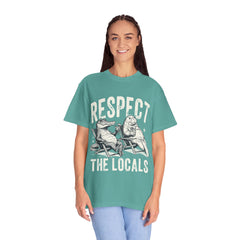 Alligator and Manatee Respect the Locals T-Shirt — Vintage Beach Vibes Graphic Tee
