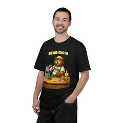 Bear‑Rista Coffee T‑Shirt — Cute Barista Bear Graphic Tee