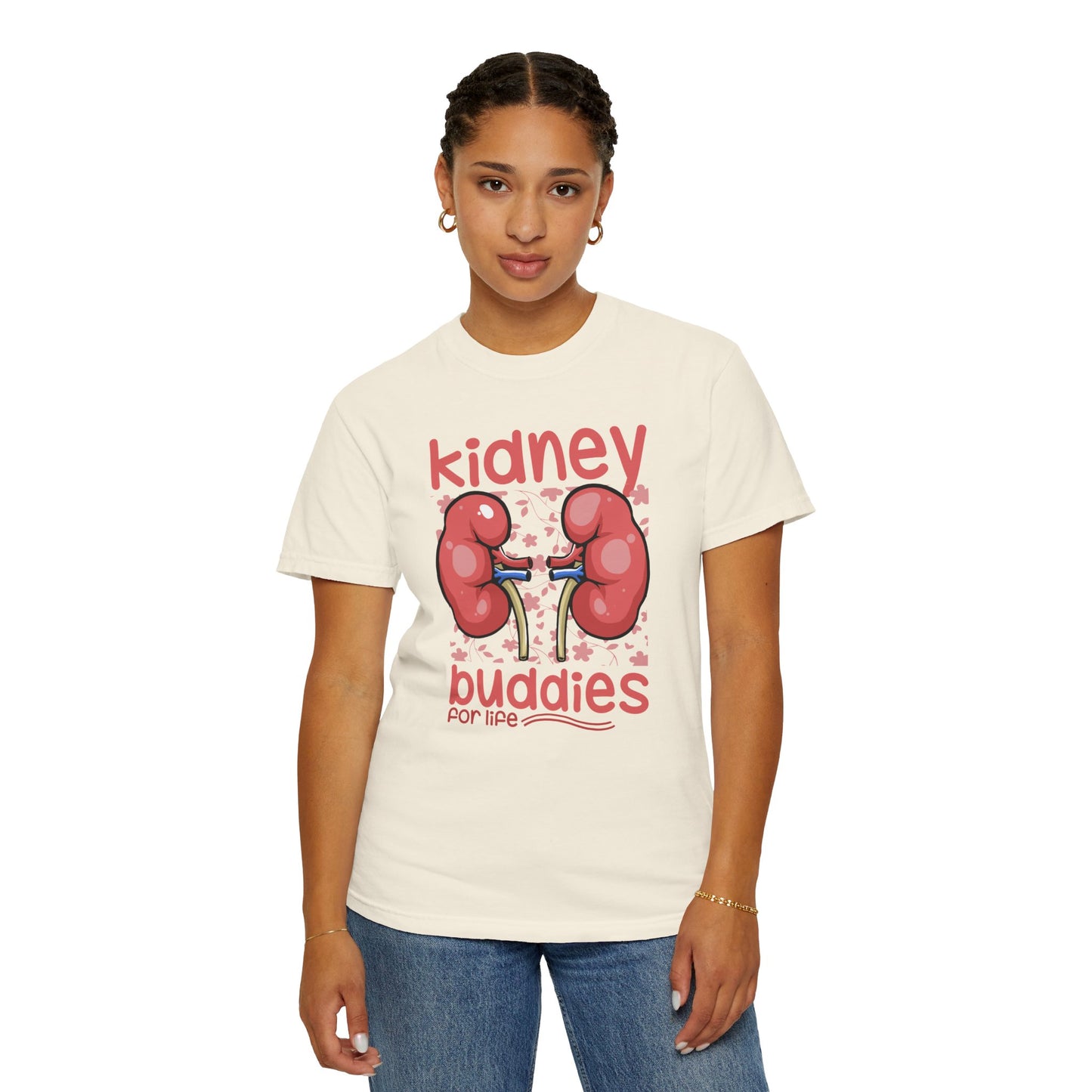 Kidney Buddies For Life, Graphic Unisex Garment-Dyed T-shirt