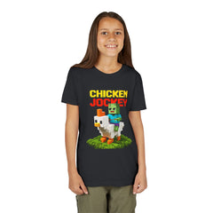 Youth Chicken Jockey Tee - Fun Gamer T-Shirt for Kids