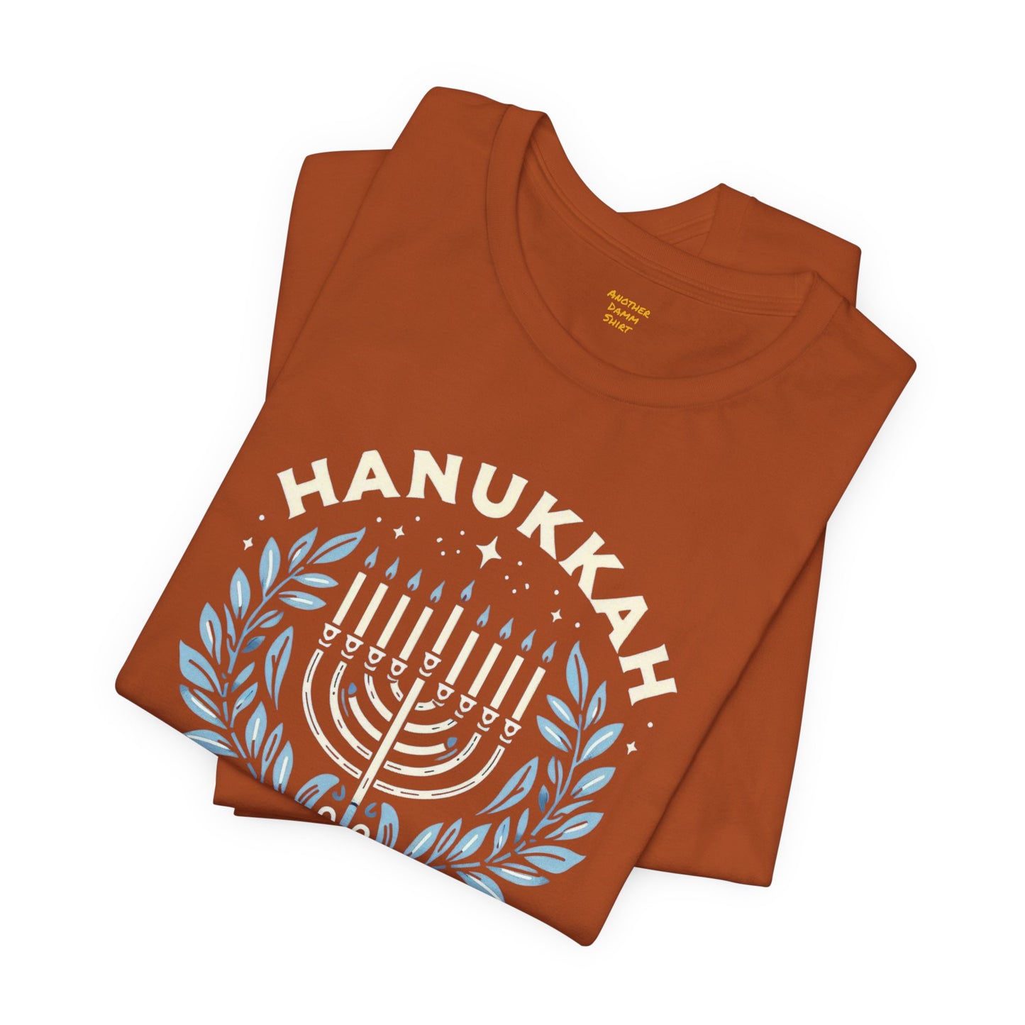 Hanukkah Social Club with Menorah - Unisex Jersey Short Sleeve Tee