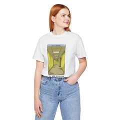 Do Not Question The Hallway T-Shirt — Retro Yellow Corridor Graphic Tee