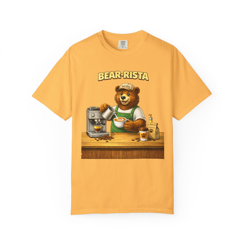 Bear‑Rista Coffee T‑Shirt — Cute Barista Bear Graphic Tee