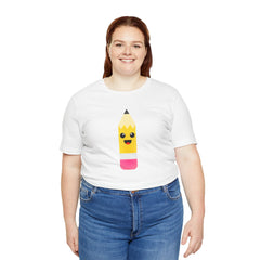 Emoji TEACHER PENCIL- Graphic Unisex Jersey Short Sleeve Tee
