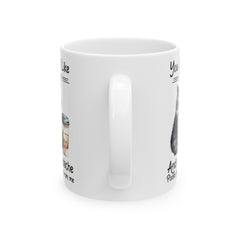 Funny Cat graphic mug, you smell like drama, ceramic cat mug, 11oz, 15oz, cat lover gift, gift for her, Cat Mamma, pet lover gift, sarcastic