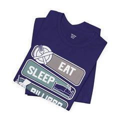 Eat Sleep Billard Repeat - Graphic Unisex Jersey Short Sleeve Tee