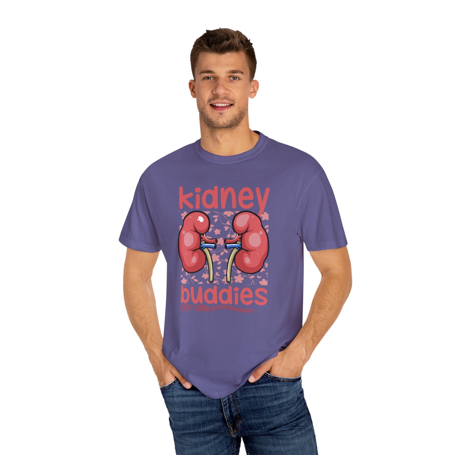 Kidney Buddies For Life, Graphic Unisex Garment-Dyed T-shirt