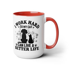 Cat slave mug, funny cat mug, gift for cat lover, crazy cat lady gift, pet owner gift, kitten lover mug, cat gift, animal lover present