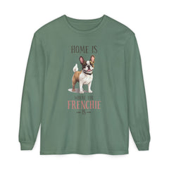 Home Is Where The Frenchie Is Long Sleeve Tee — French Bulldog Shirt