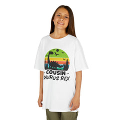 Cousin Saurus Rex Kids Tee - Fun Dino T-Shirt, Kids Birthday Gift, Toddler Dino Merchandise, Summer Playwear, Adventure Clothing