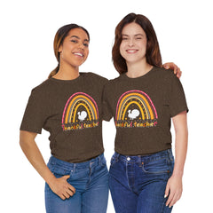 Thankful Teacher T‑Shirt – Retro Rainbow Turkey Teacher Appreciation Tee