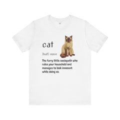 Cat Sociopath Defintion - Unisex Jersey Short Sleeve Tee