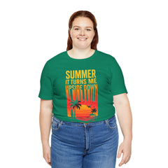 Summer Vibes Unisex Tee - "Summer, It Turns Me Upside Down" Graphic Shirt