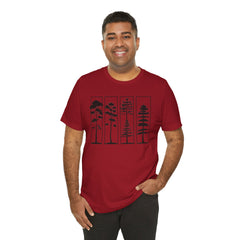 Nature-Inspired Unisex Jersey Tee, Tree Graphic T-Shirt, Eco-Friendly Fashion, Gift for Nature Lovers, Casual Wear, Outdoor Adventure