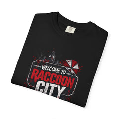 Raccoon City Graphic T-Shirt — "Welcome to Raccoon City" Horror Gamer Tee