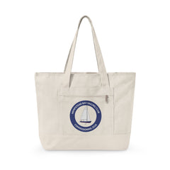 Hempstead Bay Sailing Club Commencement 2026 Canvas Tote Bag — Nautical Sailboat Club Zippered Tote