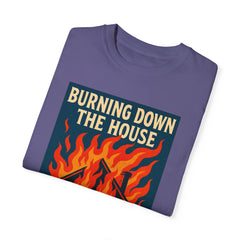 Retro Music-Inspired Unisex T-Shirt - Burning Down the House Design