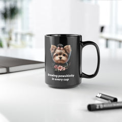 Yorkshire Terrier Black Mug (11oz, 15oz), Brewing Pawsitivity In Every Cup