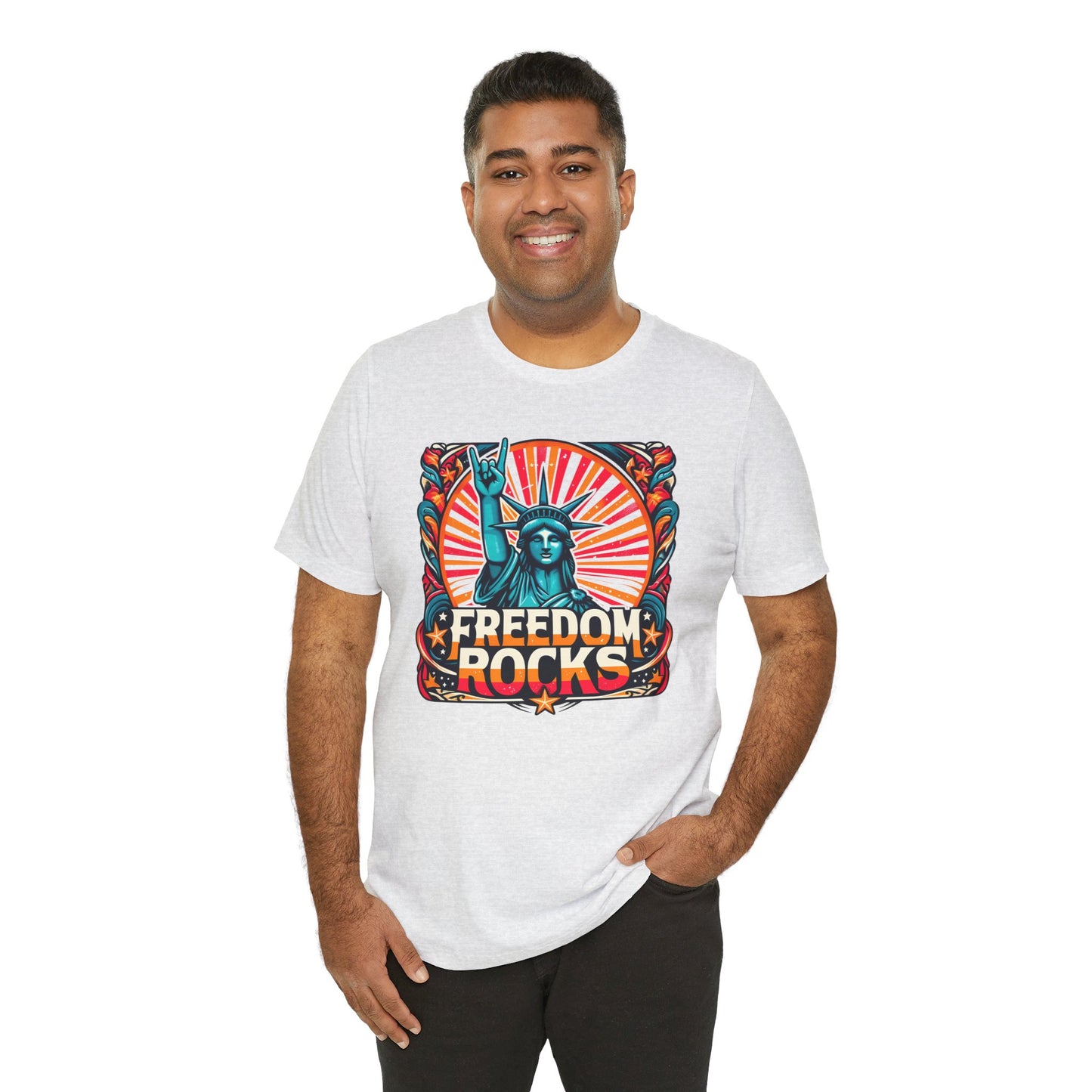 July 4th Statue Of Liberty Freedom - Graphic Unisex Short Sleeve Tee