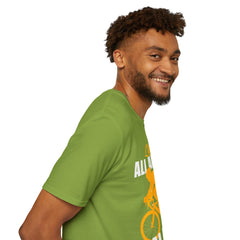 Life Is All About Balance Unisex Softstyle T-Shirt  For the Cyclist in Your Life, Biking Bicycling Exercise Motivation Just Do It