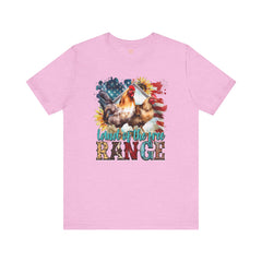 Land Of The Free RANGE Chicken Graphic, Unisex Jersey Short Sleeve Tee