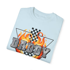 GO DADDY graphic, Comfort Colors 1717, unisex garment-dyed t-shirt, retro graphic tee, gift for him, Birthday gift tee, Vintage checkered graphic tee, Flames Tee, Fathers Day Shirt