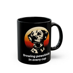 Dalmatian Black Mug (11oz, 15oz), Brewing Pawsitivity In Every Cup