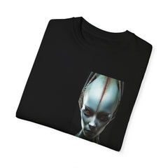 Red Stripe Alien - BookMark Unisex Garment-Dyed T-shirt