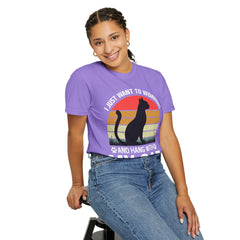 Workout & Cat Lover Unisex T-Shirt - I Just Want to Workout and Hang with My Cat