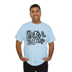 Abstract Artistic Unisex Cotton Tee - Unique Graphic Design, Casual Wear, Gifts for Art Lovers, Everyday Style, Eco-Friendly Fashion