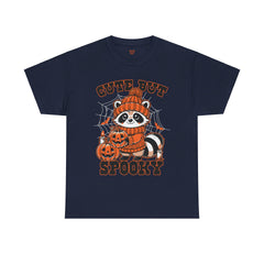 Cute But Spooky Halloween Raccoon! Graphic Unisex Heavy Cotton Tee