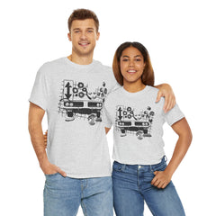 Abstract Retro Racing Car Unisex Heavy Cotton Tee | Perfect for Car Enthusiasts, Father's Day Gift, Casual Wear, Vintage Style, Unique Graphic Shirt