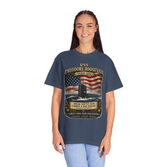 USS Theodore Roosevelt SSBN-600 T-Shirt – "Speak Softly and Carry a Big Stick" Patriotic Submarine Tee