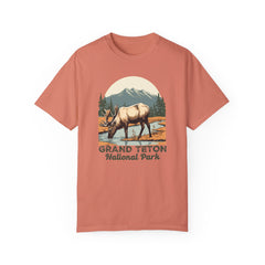 Grand Teton National Park Graphic, Comfort Colors Soft Relaxed Fit Unisex Garment-Dyed T-shirt