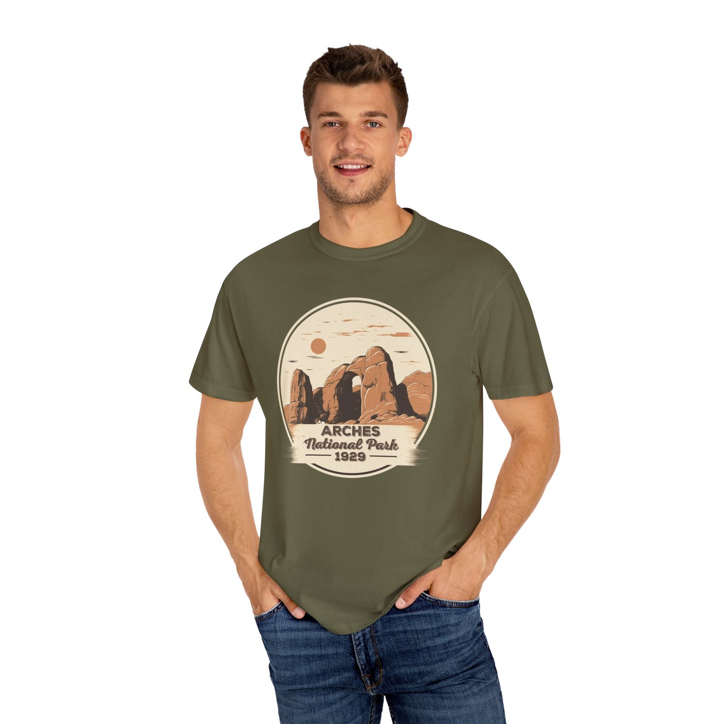 Arches National Park Graphic, Comfort Colors Soft Relaxed Fit Unisex Garment-Dyed T-shirt