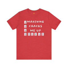 Funny Mahjong CRACK TShirt, unique mahjong gift, unisex soft Tee, gift for mahjong player, mahjong gift for her, Mahjong enthusiast present