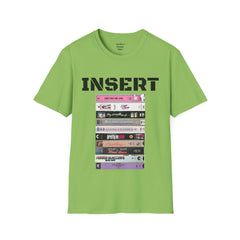 THE 80S VHS Tape Stack  - Unisex Softstyle T Shirt