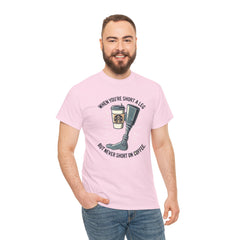 Amputee Coffee Humor - Unisex Heavy Cotton Tee