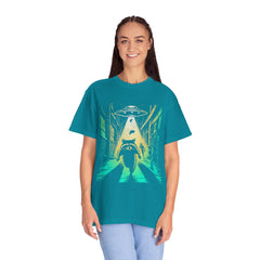 Raccoon UFO Funny Comfort Colors Graphic T-Shirt