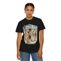 Front Graphic "Who Let the Cats Out?" Baldwin Harbor Animal Hospital Cute Vet Clinic T Shirt