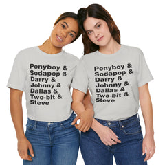 The Outsiders Shirt, Greasers Characters Shirt, Unisex Jersey Short Sleeve Tee