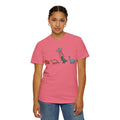 Dinosaur UFO Retro Unisex Garment-Dyed T-shirt