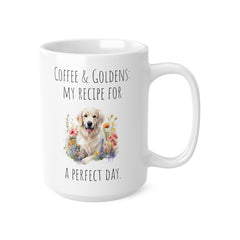 Golden retriever mug, dog lover gift, life is golden mug, ceramic dog mug, gift for her, gift for him, dog dad, dog mom, animal lover mug