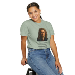Isaac Newton Quote T-Shirt — "Gravity wasn't my idea" Scientific Humor Tee