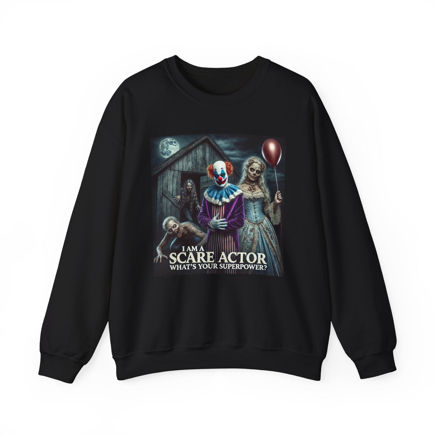 Scare Actor Halloween Horror Unisex Heavy Blend™ Crewneck Sweatshirt