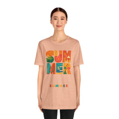 Summer Graphic Tee — Colorful Tropical "SUMMER" Typography T-Shirt